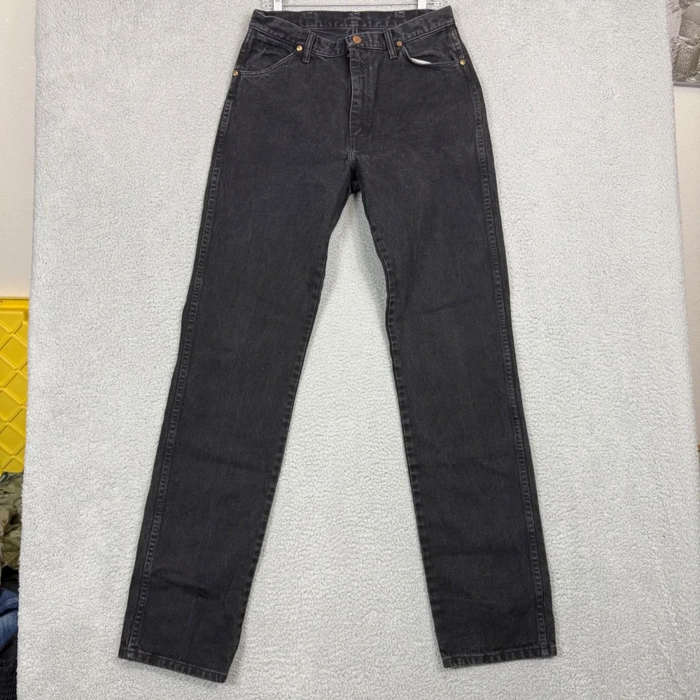 Vintage Wrangler 13MWZWK Cowboy Cut Jeans Mens 32x36 Faded Black Made in USA